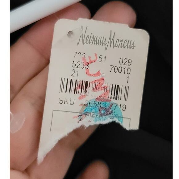 Talbot Runhof Silk Blend Pleated V-Neck Sleeveless Top Brown 8 - Picture 4 of 10